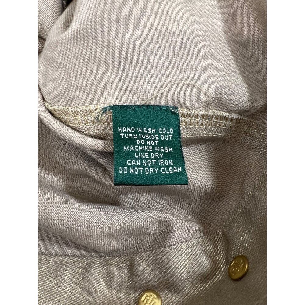 Lauren Jeans Co. Ralph Lauren Gold Metallic Jacket Sz.  P/L Cotton Blend Women's - Picture 4 of 12